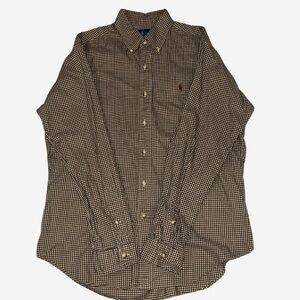 Polo Ralph Lauren Brown Checkered Button Down Shirt